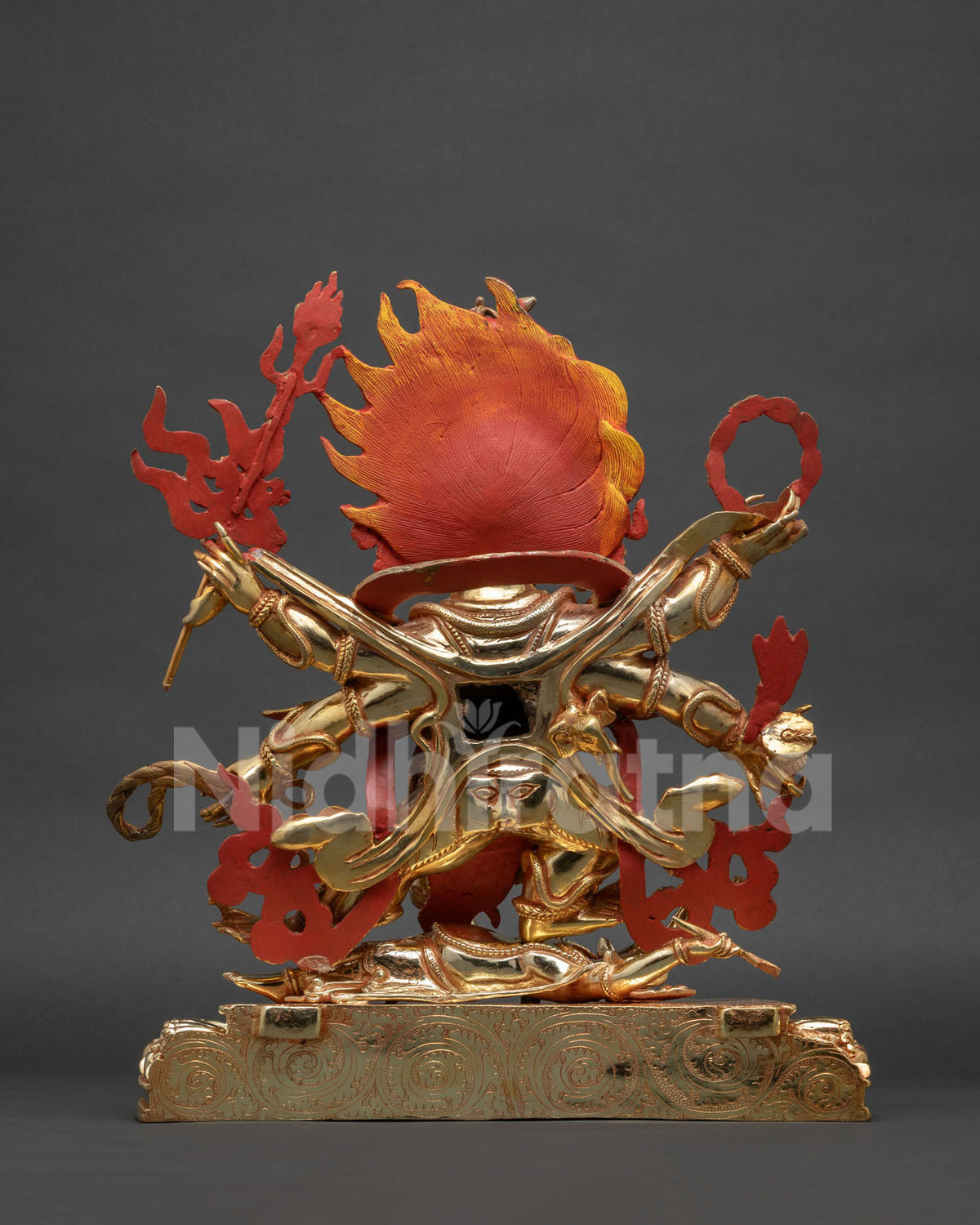 Premium Gonpo Chagdrukpa Statue | Six-armed Dharma Protector Deity