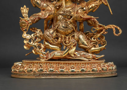 Premium Gonpo Chagdrukpa Statue | Six-armed Dharma Protector Deity