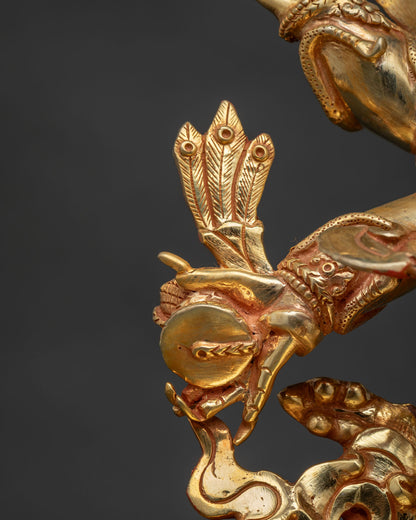 Premium Gonpo Chagdrukpa Statue | Six-armed Dharma Protector Deity
