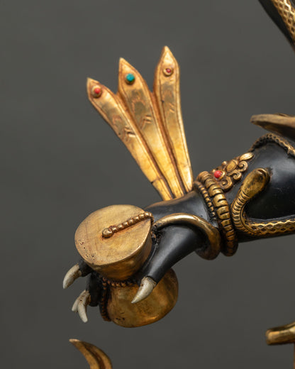 Six-armed Black Mahakala Statue | Wrathful Warrior of Dharma