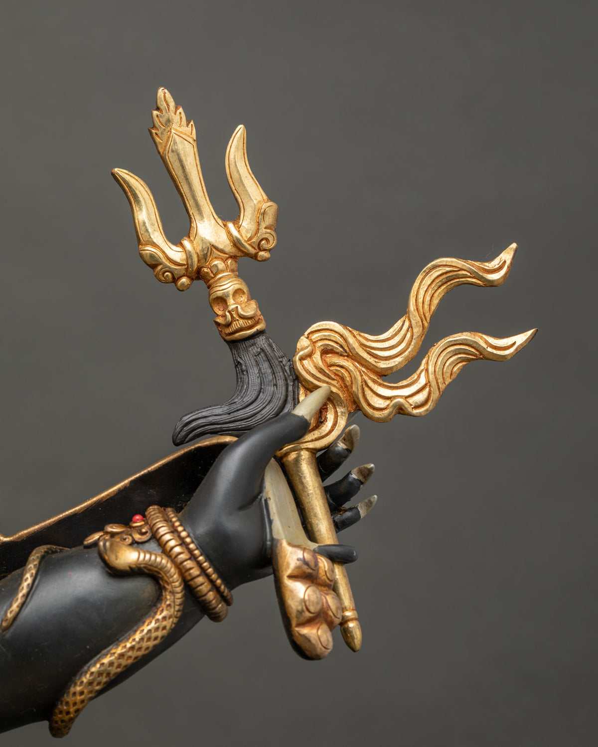 Six-armed Black Mahakala Statue | Wrathful Warrior of Dharma