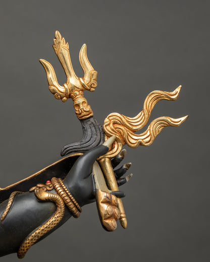 Six-armed Black Mahakala Statue | Wrathful Warrior of Dharma