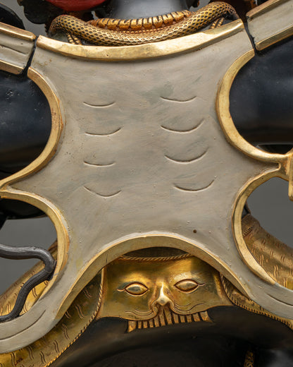 Six-armed Black Mahakala Statue | Wrathful Warrior of Dharma
