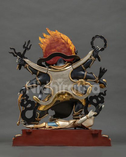 Six-armed Black Mahakala Statue | Wrathful Warrior of Dharma