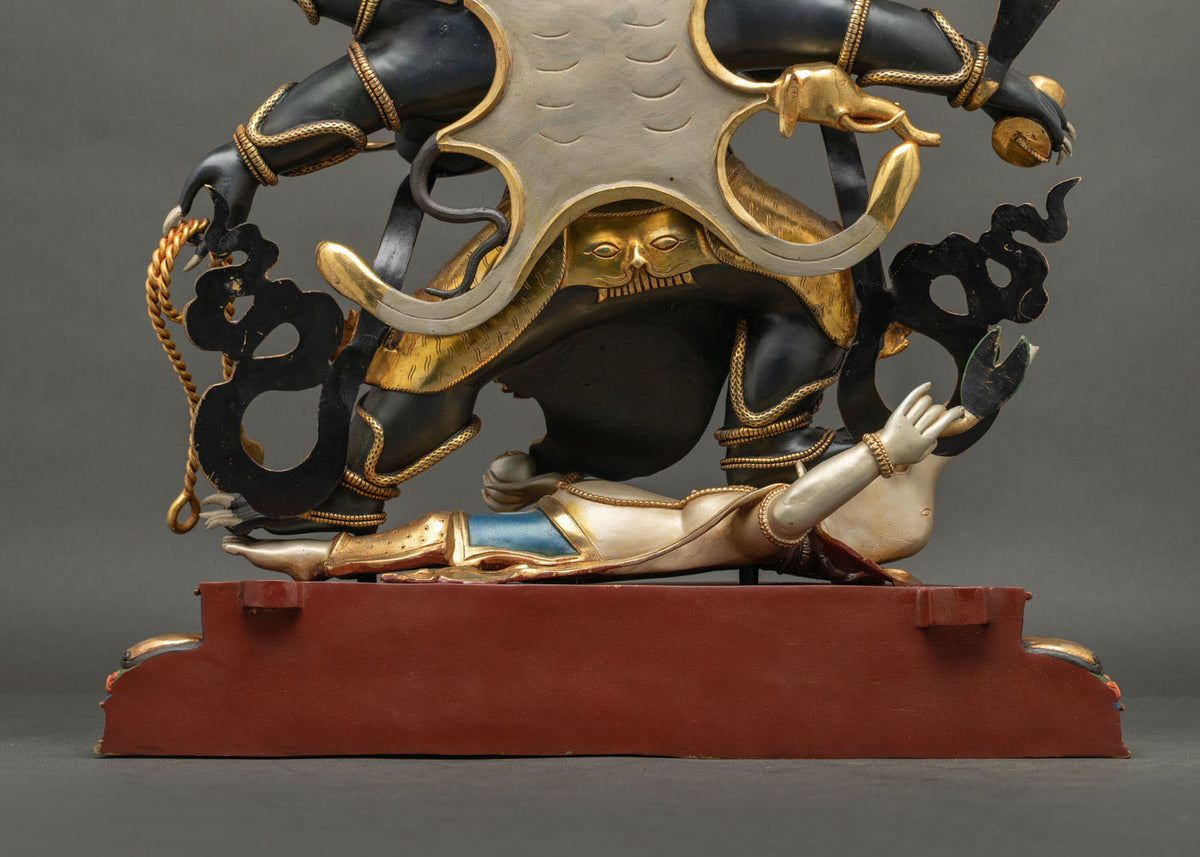 Six-armed Black Mahakala Statue | Wrathful Warrior of Dharma