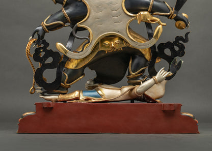 Six-armed Black Mahakala Statue | Wrathful Warrior of Dharma