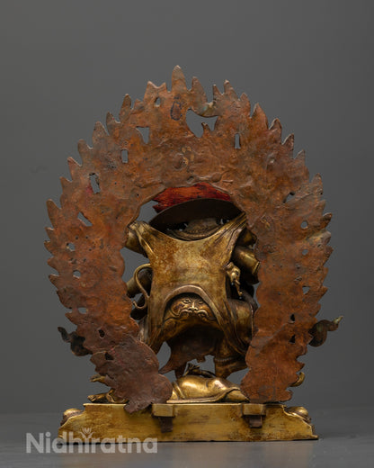 6 Armed Mahakala Statue | Handcrafted Himalayan Buddhist Art