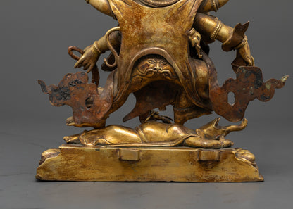 6 Armed Mahakala Statue | Handcrafted Himalayan Buddhist Art