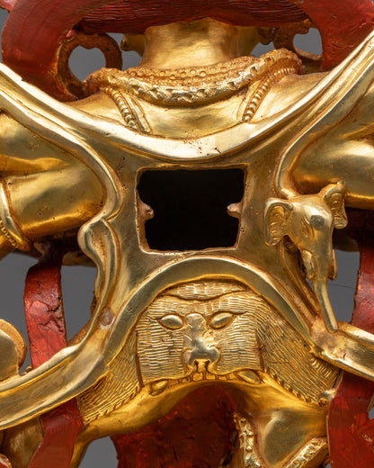 Wrathful Six-Armed Mahakala Statue | Nepalese Artisan Buddhist Artwork