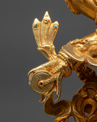 Wrathful Six-Armed Mahakala Statue | Nepalese Artisan Buddhist Artwork
