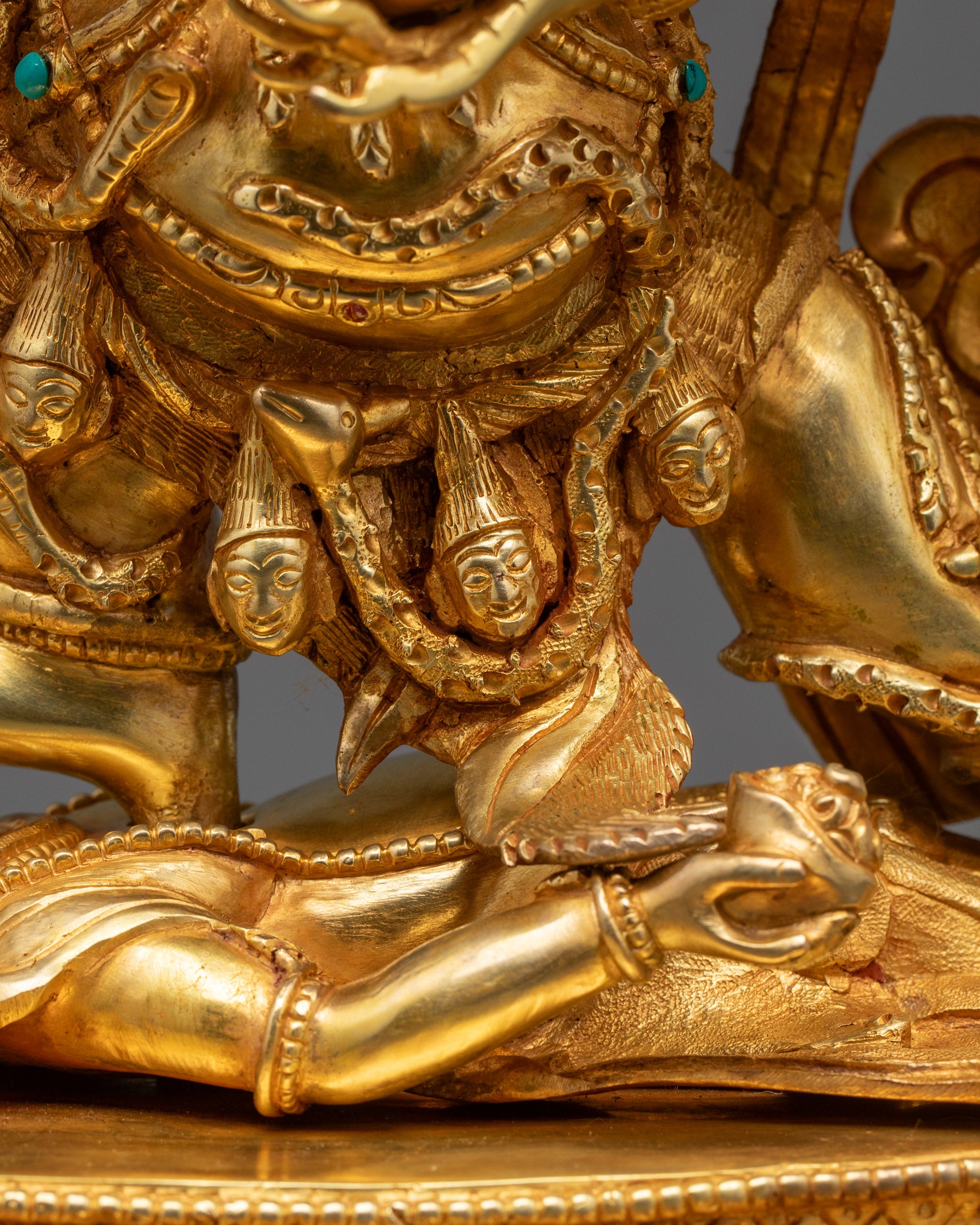Wrathful Six-Armed Mahakala Statue | Nepalese Artisan Buddhist Artwork