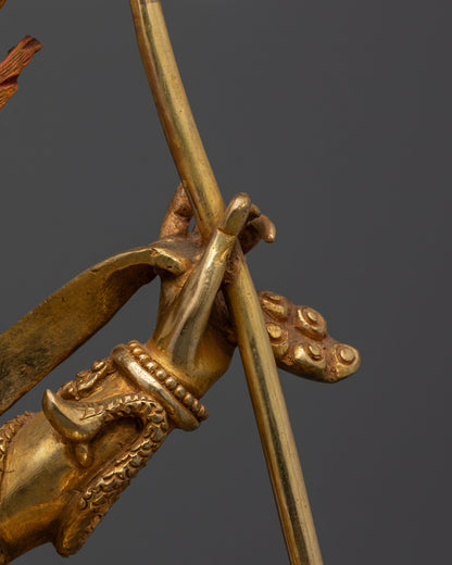 Nepalese Six-Armed Mahakala Statue | Dharma Protector Sculpture