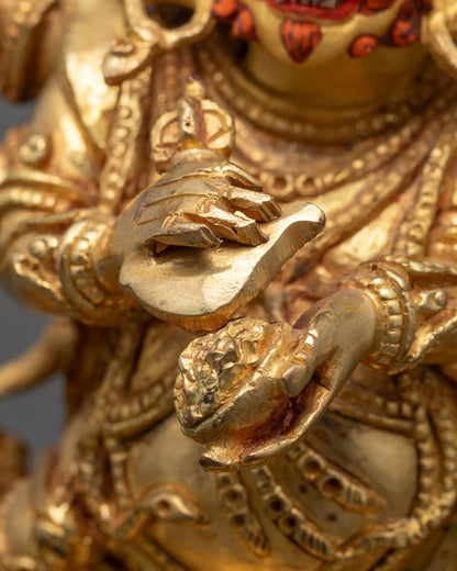 Handcrafted Six Armed Mahakala Statue | Buddhist Deity
