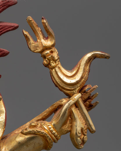 Handcrafted Six Armed Mahakala Statue | Buddhist Deity