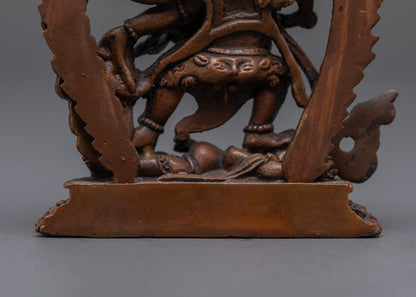 Machine Made Oxidized  Mahakala | Six-Armed Wrathful Deity