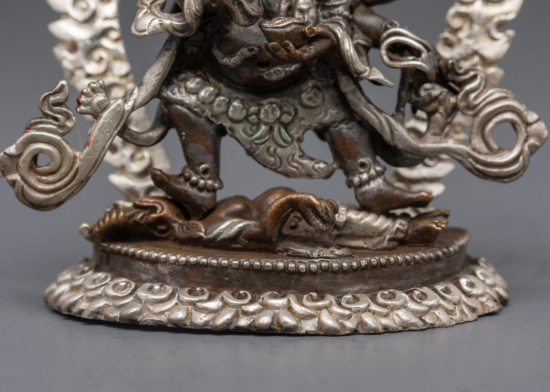 Machine Made Six-Armed Mahakala Sculpture | Buddhist Ditey