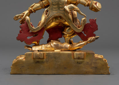 Handcrafted Six Armed Mahakala Statue | Buddhist Deity