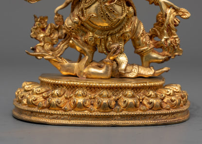Handcrafted Six Armed Mahakala Statue | Buddhist Deity
