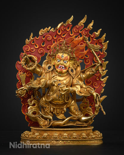 Masterpiece 6 Armed Mahakala Handcrafted Statue