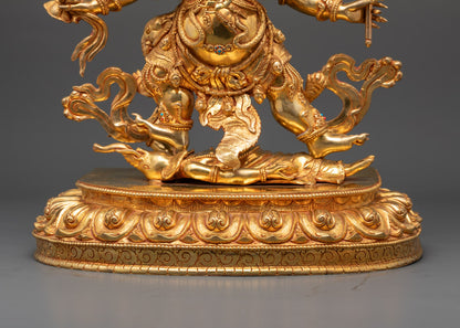 Handmade Six-Armed Mahakala Statue