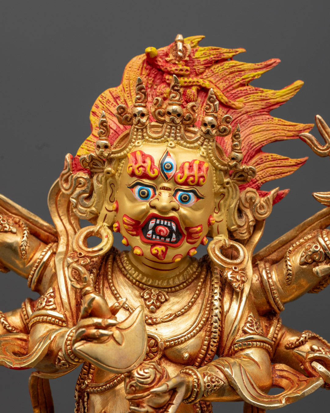 Six-Armed Mahakala Statue | Tibetan Protector Deity