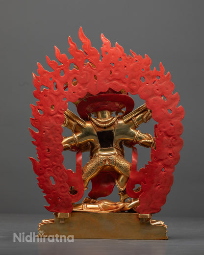 Six-Armed Mahakala Statue | Tibetan Protector Deity