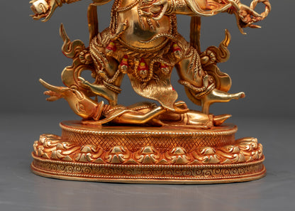 Six-Armed Mahakala Statue | Tibetan Protector Deity