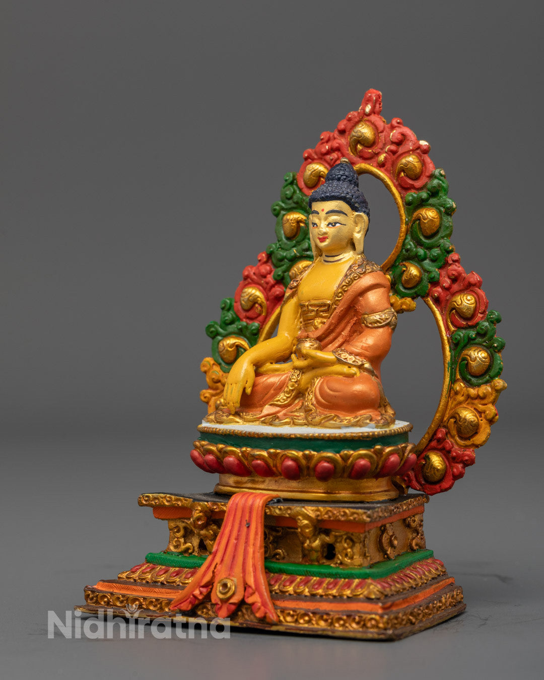 Spiritual Buddha Shakyamuni sculpture ideal for meditation spaces and sacred altars promoting inner peace mindfulness and spiritual awakening
