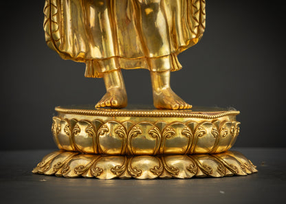 Tibetan Standing Shakyamuni Buddha Statue