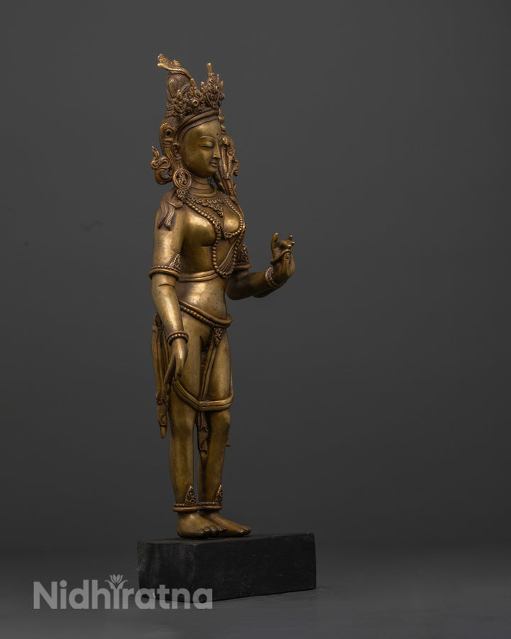 Standing Green Tara Statue | A Powerful Buddhist Sculpture