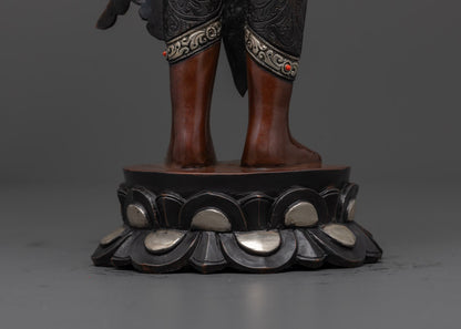Standing Green Tara Statue: Tibetan Artwork