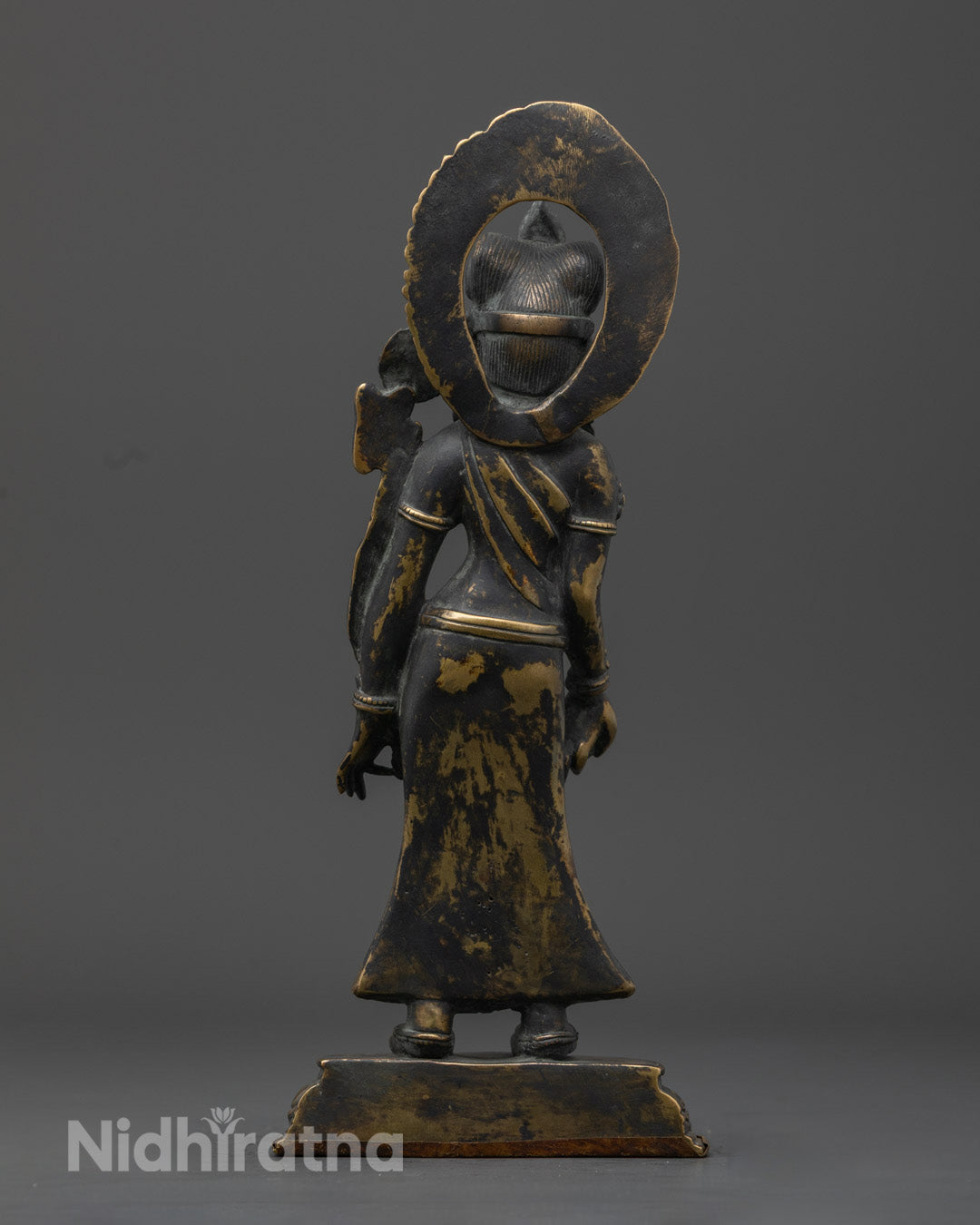 Sacred Standing Green Tara Statue | Traditional Nepalese Sculpture