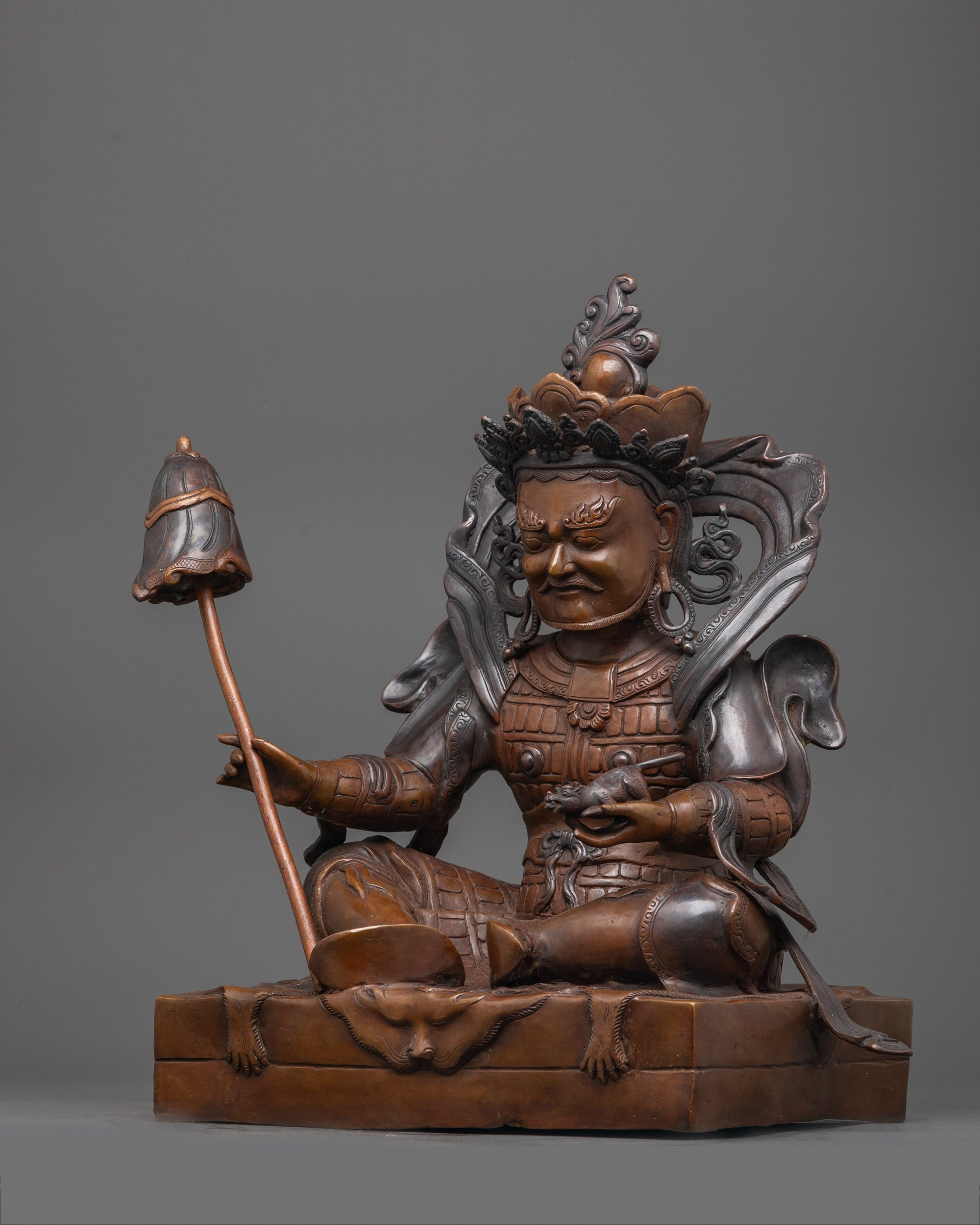 Four Direction King Statue | Hand-Carved Himalayan Guardian Sculpture