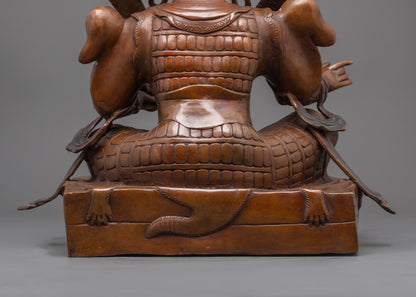 Four Direction King Statue | Hand-Carved Himalayan Guardian Sculpture