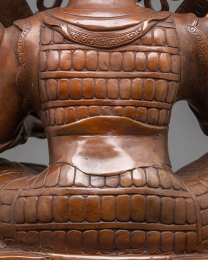 Four Direction King Statue | Hand-Carved Himalayan Guardian Sculpture