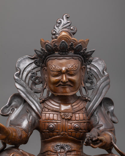 Four Direction King Statue | Hand-Carved Himalayan Guardian Sculpture