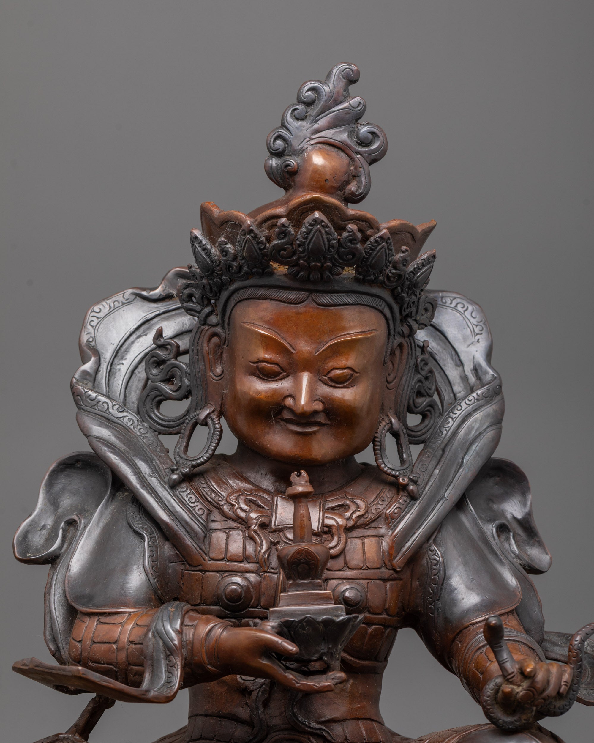 Four Direction King Statue | Hand-Carved Himalayan Guardian Sculpture
