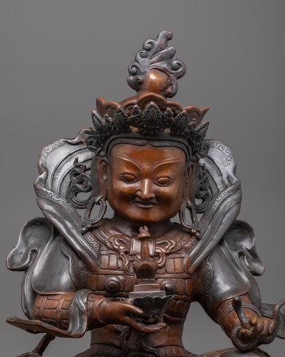 Four Direction King Statue | Hand-Carved Himalayan Guardian Sculpture