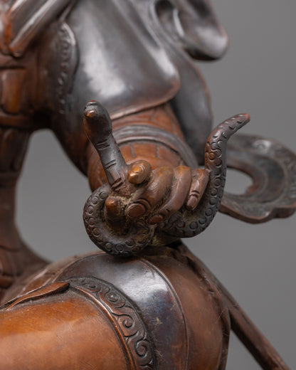 Four Direction King Statue | Hand-Carved Himalayan Guardian Sculpture