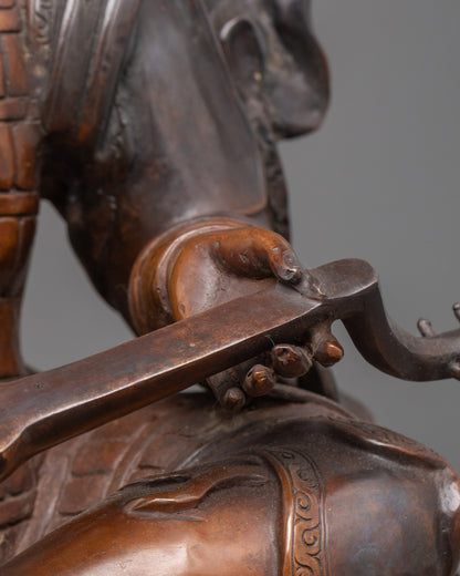 Four Direction King Statue | Hand-Carved Himalayan Guardian Sculpture