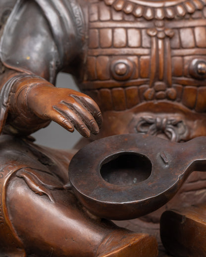 Four Direction King Statue | Hand-Carved Himalayan Guardian Sculpture