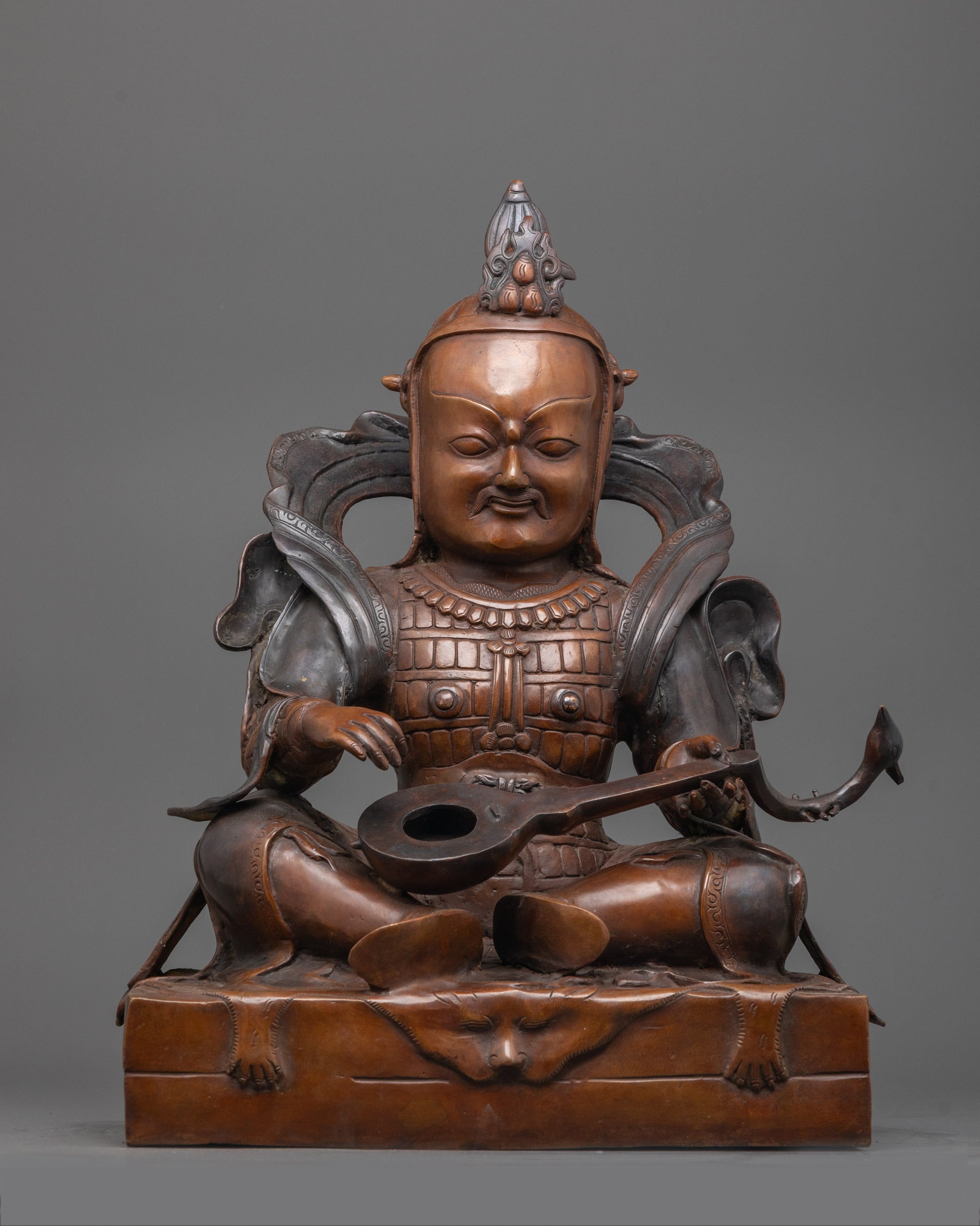 Four Direction King Statue | Hand-Carved Himalayan Guardian Sculpture