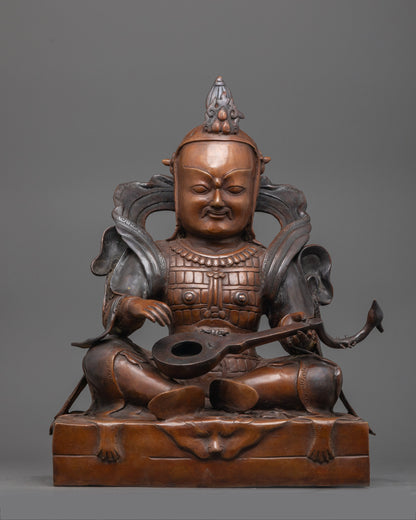 Four Direction King Statue | Hand-Carved Himalayan Guardian Sculpture