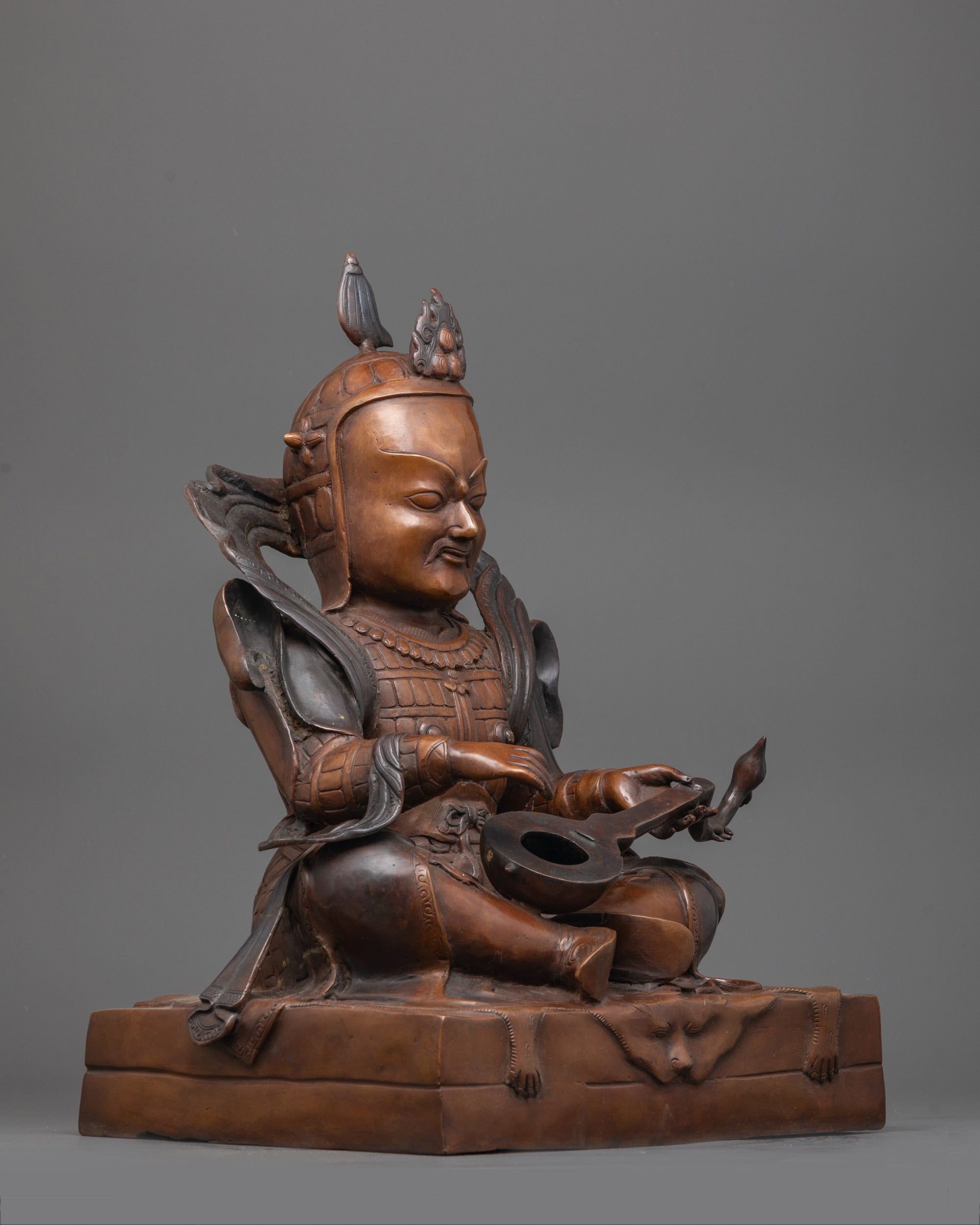 Four Direction King Statue | Hand-Carved Himalayan Guardian Sculpture