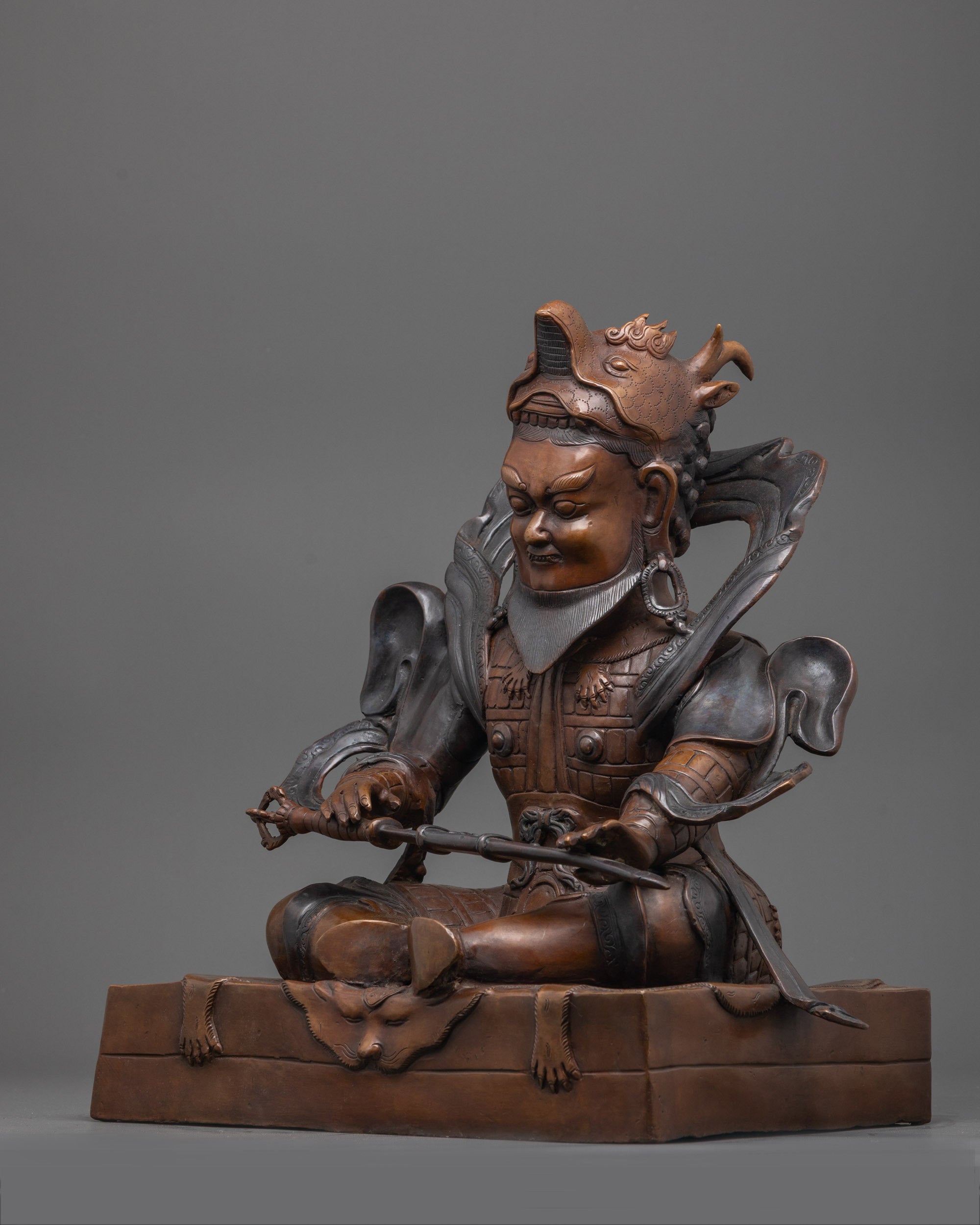 Four Direction King Statue | Hand-Carved Himalayan Guardian Sculpture