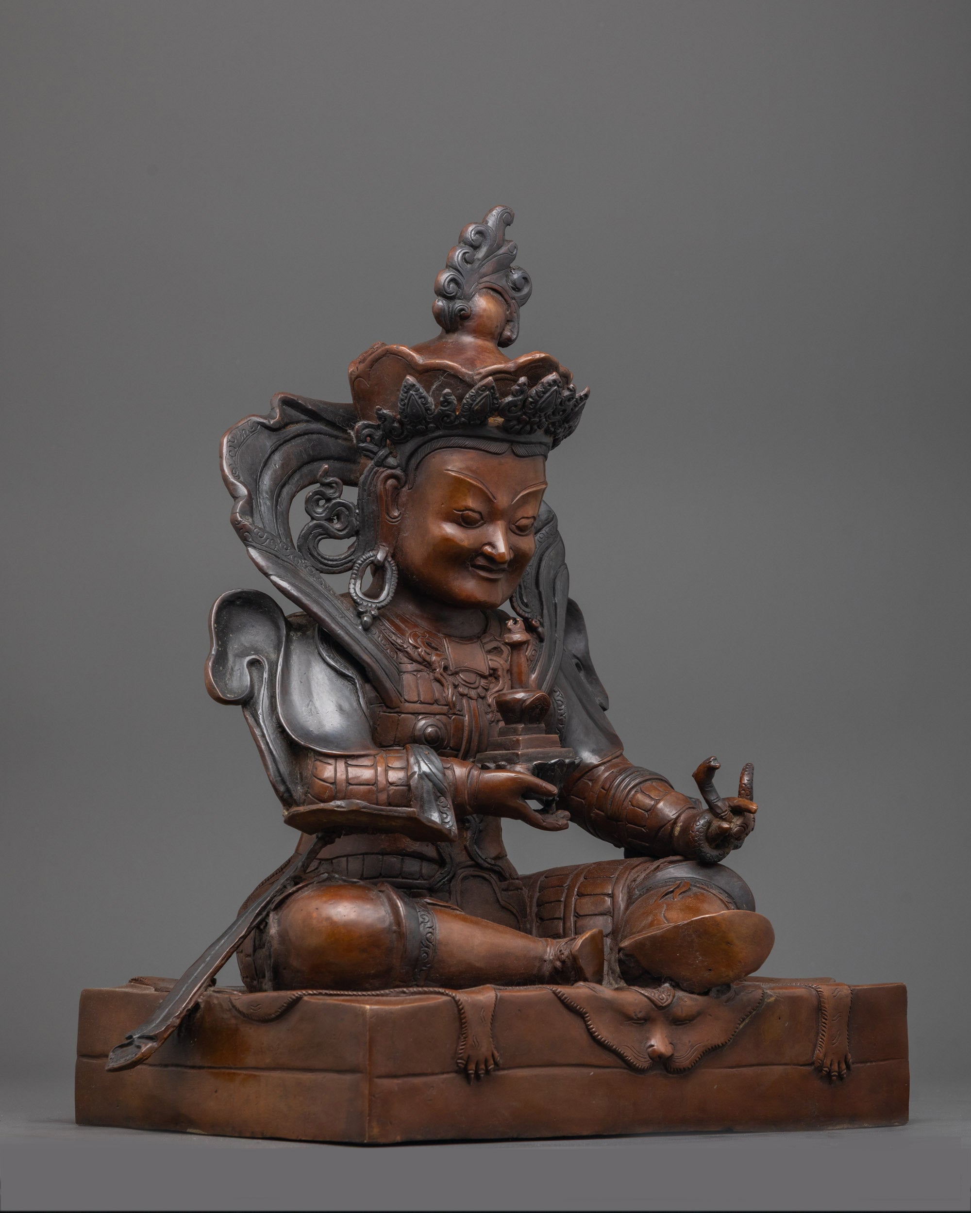 Four Direction King Statue | Hand-Carved Himalayan Guardian Sculpture