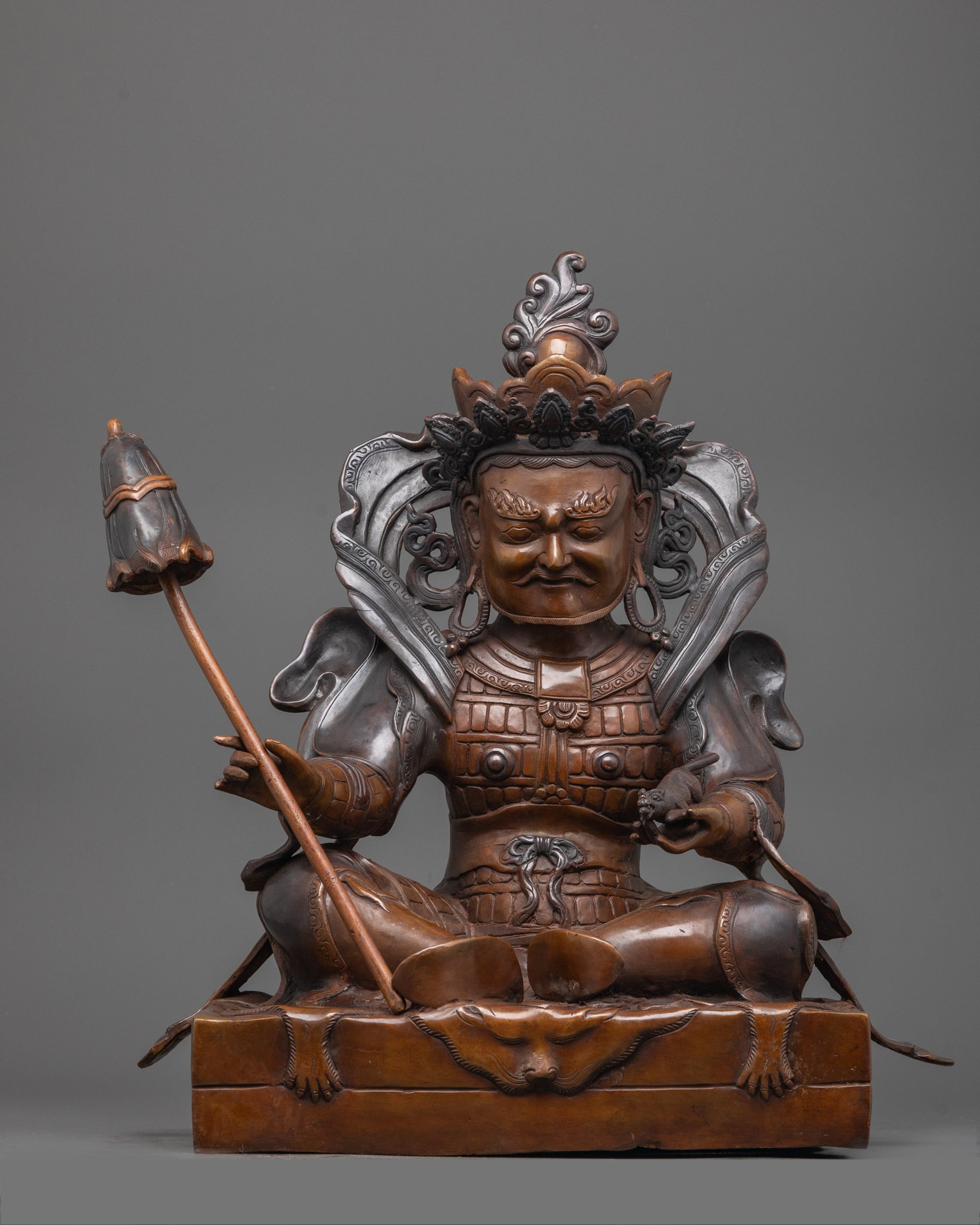Four Direction King Statue | Hand-Carved Himalayan Guardian Sculpture