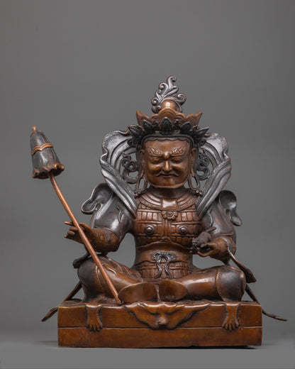 Four Direction King Statue | Hand-Carved Himalayan Guardian Sculpture