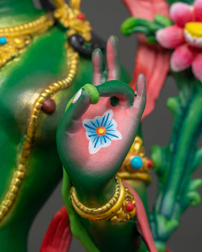 Standing Green Tara Statue