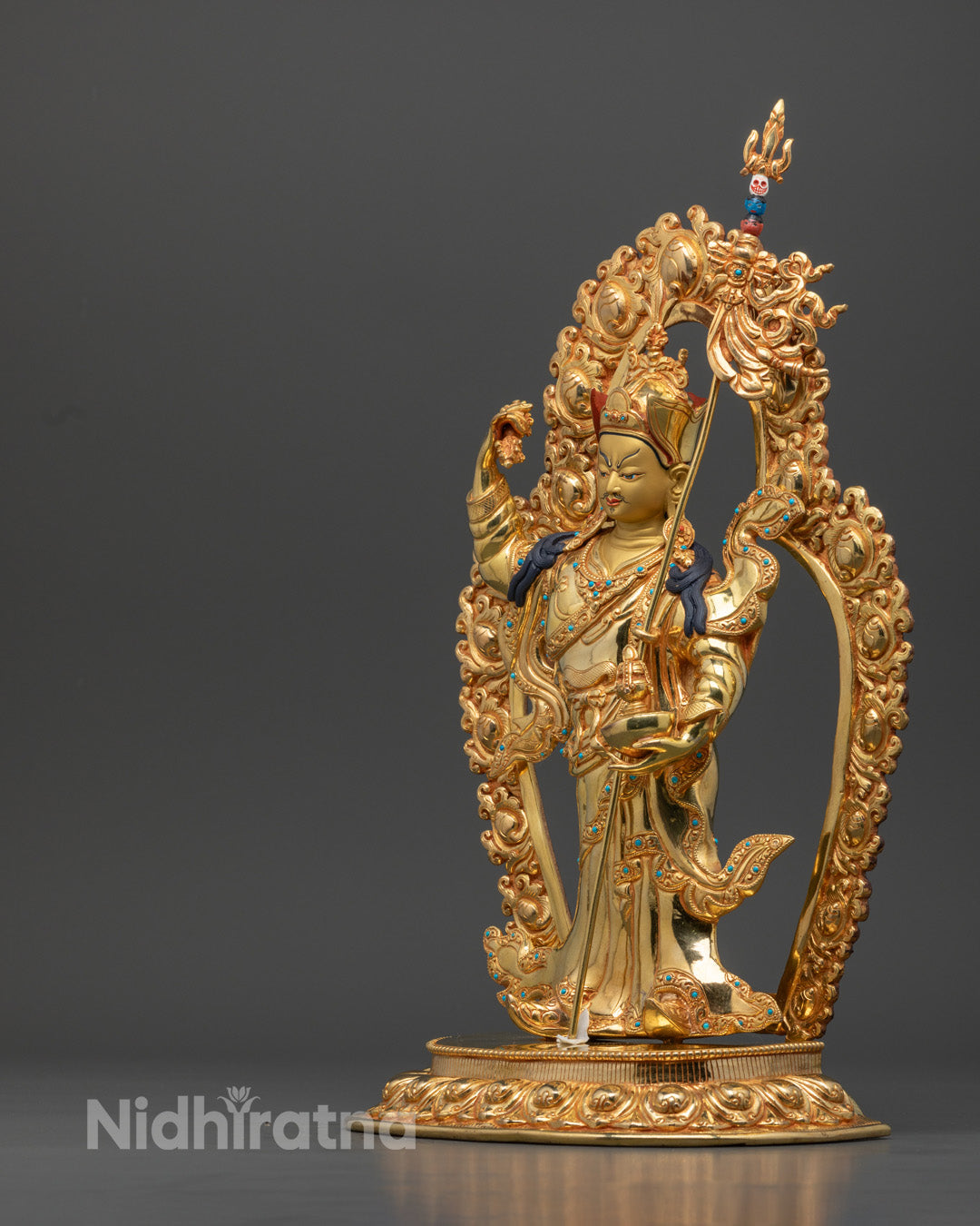 Standing Guru Rinpoche Statue | Handmade Nepalese Buddhist Art